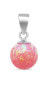Фото #1 товара Modern silver pendant with pink synthetic opal PT110WP