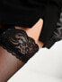 ASOS DESIGN 15 denier lace top stocking in black