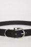 Фото #3 товара Ремень defacto Oval Buckle Faux Leather Classic Belt