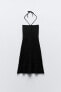 Pointelle knit dress with knot