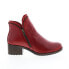 Фото #2 товара Miz Mooz Jet Womens Red Leather Zipper Ankle & Booties Boots