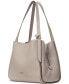 ფოტო #4 პროდუქტის Knott Pebbled Leather Large Shoulder Bag