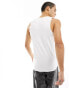 River Island muscle fit vest in white