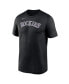 Men's Black Colorado Rockies New Legend Wordmark T-shirt