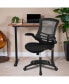 Electric Height Adjustable Standing Desk With Mesh Executive Chair