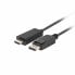 Кабель DisplayPort на HDMI Lanberg CA-DPHD-11CC-0018-BK Чёрный 1,8 m - фото #1