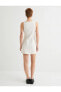 Фото #4 товара Mini Tüvit Elbise Salopet İnci Düğme Detaylı Cepli Slim Fit