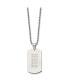 Chisel polished with CZ Dog Tag on a Rope Chain Necklace Серебристый, 22 - фото #3