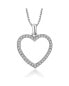 ფოტო #1 პროდუქტის Crystal Heart Necklacewith Cubic Zirconia Stones