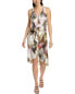 Фото #1 товара Платье женское Go By GoSilk Go Long And Lean Silk - цвет и узор: поп-тропик, длина около 38 дюймов.