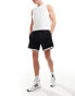 ASOS 4505 training mesh shorts with contrast hem in black and white