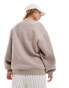 Bershka oversized sweatshirt in sand