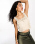 Object crochet cami top in neutral