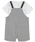 Фото #4 товара Baby Boys Logo-Print T-Shirt & French Terry Logo Shortalls, 2 Piece Set