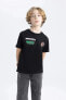 Erkek Çocuk Minecraft Bisiklet Yaka Kısa Kollu Tişört C2325a824sm