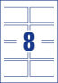 Фото #8 товара Avery Zweckform Avery C32028-10 - White - Rectangle - Carton - 240 g/m² - Inkjet - 8.5 cm