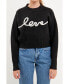 Фото #1 товара Women's Pearl Embellished Love Sweater