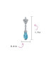 Фото #2 товара Deco Style Aqua Blue Briolette Faceted Teardrop Cubic Zirconia CZ Chandelier Earrings For Women Sterling Silver