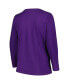 Фото #3 товара Women's Purple Minnesota Vikings Plus Size Foiled Play Long Sleeve T-shirt