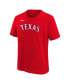 ფოტო #3 პროდუქტის Youth Jonah Heim Red Texas Rangers Name Number T-Shirt