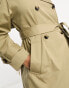 Mango oversized longline trench coat in beige