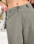 Lola May tailored parachute trouser in charcoal