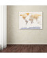 Michael Tompsett 'Watercolour Political Map of the World' Canvas Art - 18" x 24"