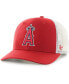 Фото #1 товара Men's Red, White Los Angeles Angels Primary Logo Trucker Snapback Hat