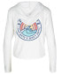 ფოტო #2 პროდუქტის Women's Sun Rays Wavy Days Cropped Hooded T-Shirt