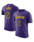 Фото #1 товара Men's LeBron James Purple Los Angeles Lakers 2022/23 Statement Edition Name and Number T-shirt