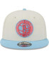 Фото #3 товара Men's White, Powder Blue Brooklyn Nets 2-Tone Color Pack 9FIFTY Snapback Hat