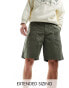 GANT cotton/linen surplus utility shorts in mid green