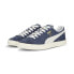 Фото #10 товара Puma Clyde OG 39196201 Mens Blue Suede Lace Up Lifestyle Sneakers Shoes