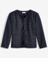 ფოტო #5 პროდუქტის Women's Tweed Collarless Jacket, Created for Macy's