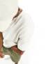 ASOS DESIGN relaxed lightweight rib t-shirt in cream