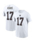 Фото #2 товара Men's Davante Adams White Las Vegas Raiders Player Name & Number T-shirt
