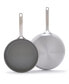 Фото #1 товара GP5 Stainless Steel Healthy Ceramic Nonstick 2-Piece Fry pan Set, 10" and 12"