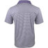 Фото #3 товара SHOEBACCA Striped Heather Short Sleeve Polo Shirt Mens Purple Casual P2004-FRL-S