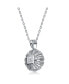 ფოტო #2 პროდუქტის Sterling Silver White Gold Plated Clear Cubic Zirconia Glowing Pendant