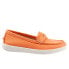 Trotters Dina T2000-800 Womens Orange Wide Leather Loafer Flats Shoes 7 - фото #1