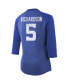 ფოტო #4 პროდუქტის Women's Threads Anthony Richardson Royal Indianapolis Colts Player Name and Number Tri-Blend 3/4-Sleeve Fitted T-shirt