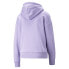 Puma Classics Hypno Logo Pullover Hoodie Womens Purple Casual Athletic Outerwear