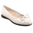 Фото #2 товара Trotters Dellis T2054-115 Womens Beige Wide Leather Ballet Flats Shoes 7.5