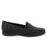 Фото #1 товара Trotters Deanna T2055-101 Womens Black Wide Leather Loafer Flats Shoes 6.5