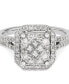 ფოტო #1 პროდუქტის Diamond Princess Cluster Ring (1 ct. t.w.) in 10k White Gold