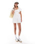 Cotton On cut out side mini milkmaid dress in white