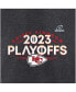 Фото #3 товара Men's Heather Charcoal Kansas City Chiefs 2023 NFL Playoffs T-shirt