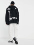 ASOS Dark Future extreme oversized hoodie with multi placement graffiti logo prints in black