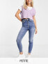 Фото #1 товара Stradivarius Petite super high waist skinny jean in medium blue