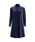 ფოტო #1 პროდუქტის Women's Long Sleeve Velvet Turtleneck Dress